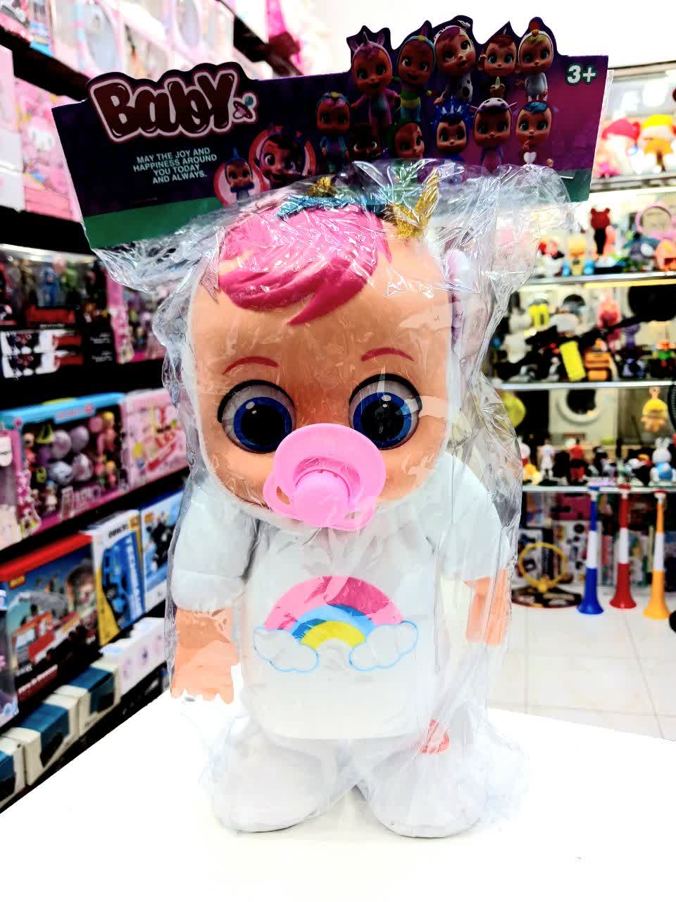 عروسک بی بی کرای طرح پستونک دار موزیکال حرکتی