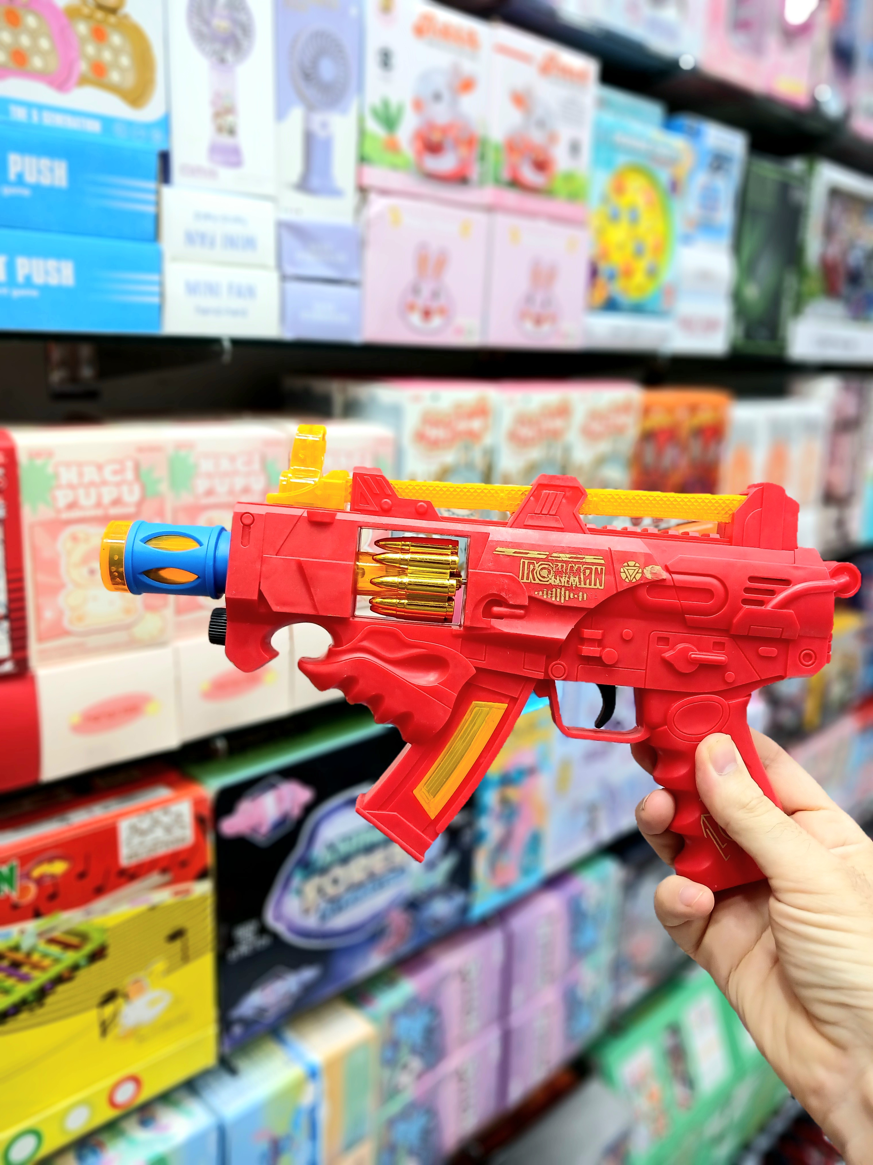 تفنگ اسباب بازی موزیکال با چراغ رنگی | مناسب کودکان
